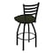 Holland Bar Stool Co 36" Swivel Bar Stool, Black Wrinkle, Canter Pine Seat 41036BW010 - alternate 2
